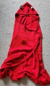 Fox hood knit blanket for kids